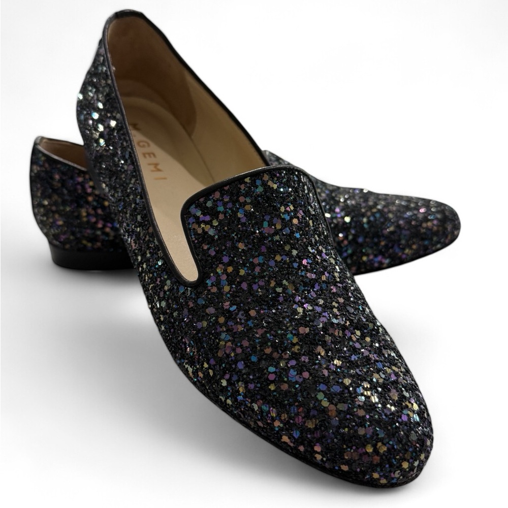 M. GEMI - Black sequined loafer, 7m